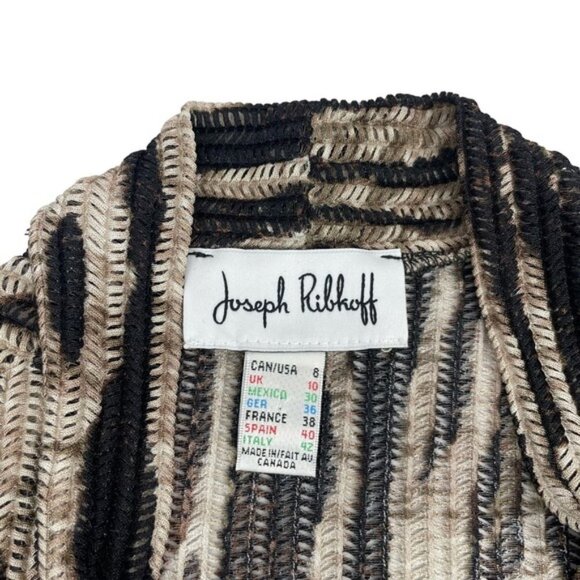JOSEPH RIBKOFF Textured Cover Up Sz 8 Animal Print - Picture 4 of 6
